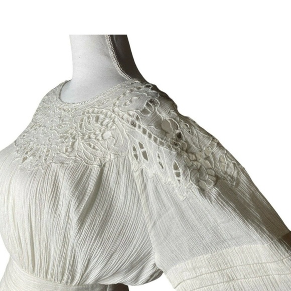 All saints white lace Broderie mini dress size 0 - Picture 5 of 12